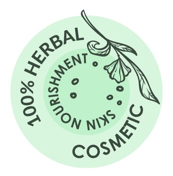 Herbal cosmetics, skin nourishment and care label