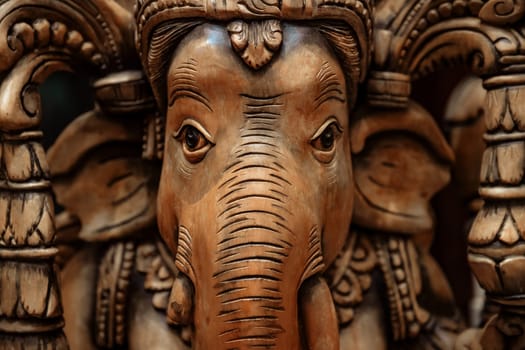 Ganesha Wooden Handmade Elephant Statue