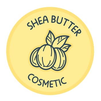 Cosmetics organic ingredient, shea butter vector