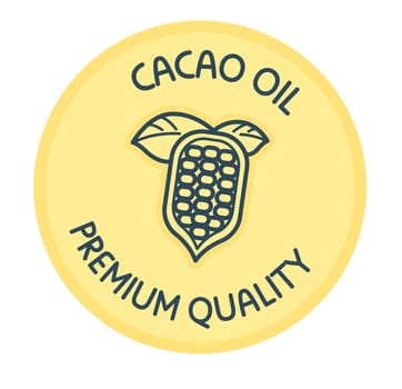 Premium quality cacao oil for cosmetics, vector
