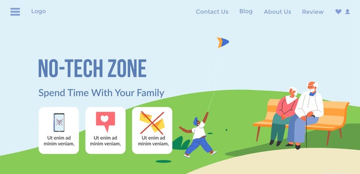No tech zone, spend time with your family web