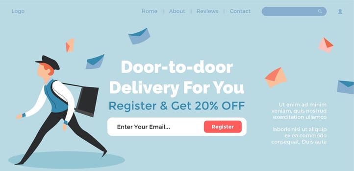 Door to door delivery for you, register on web