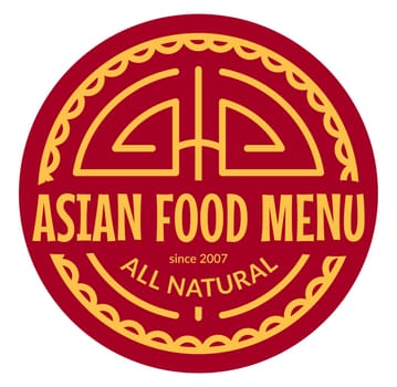 Asian food and dishes, Oriental cuisine vector