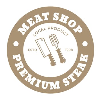 Meat shop, premium steak quality and taste vector