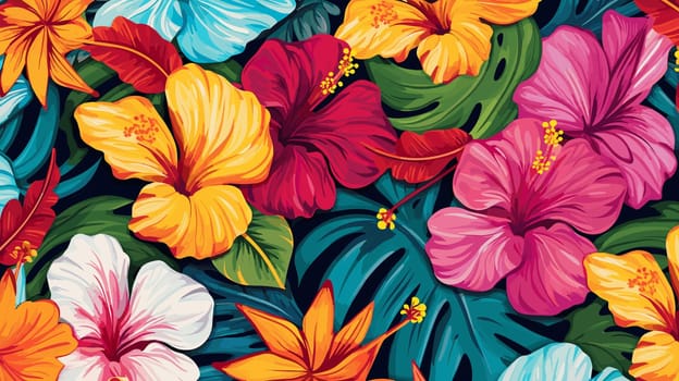 Whimsical Hibiscus Background