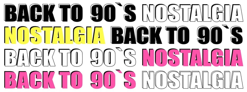 Nostalgia for the 90s. Back to 1990s years background