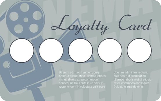 Loyalty card for cinema goers, movie theaters
