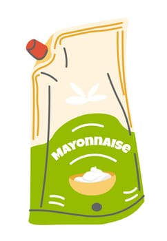 Organic and natural mayonnaise product package