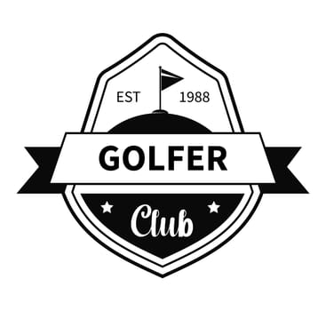 Golf club, golfer games logotype of membership