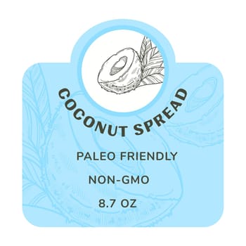 Coconut spread, paleo friendly healthy product