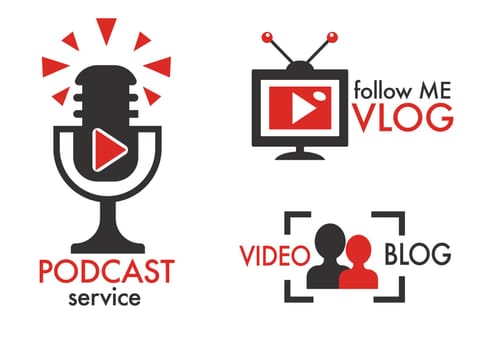 Podcast service, follow me vlog, blog online media