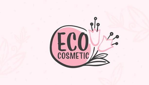 Eco cosmetics and beauty routine skincare vector
