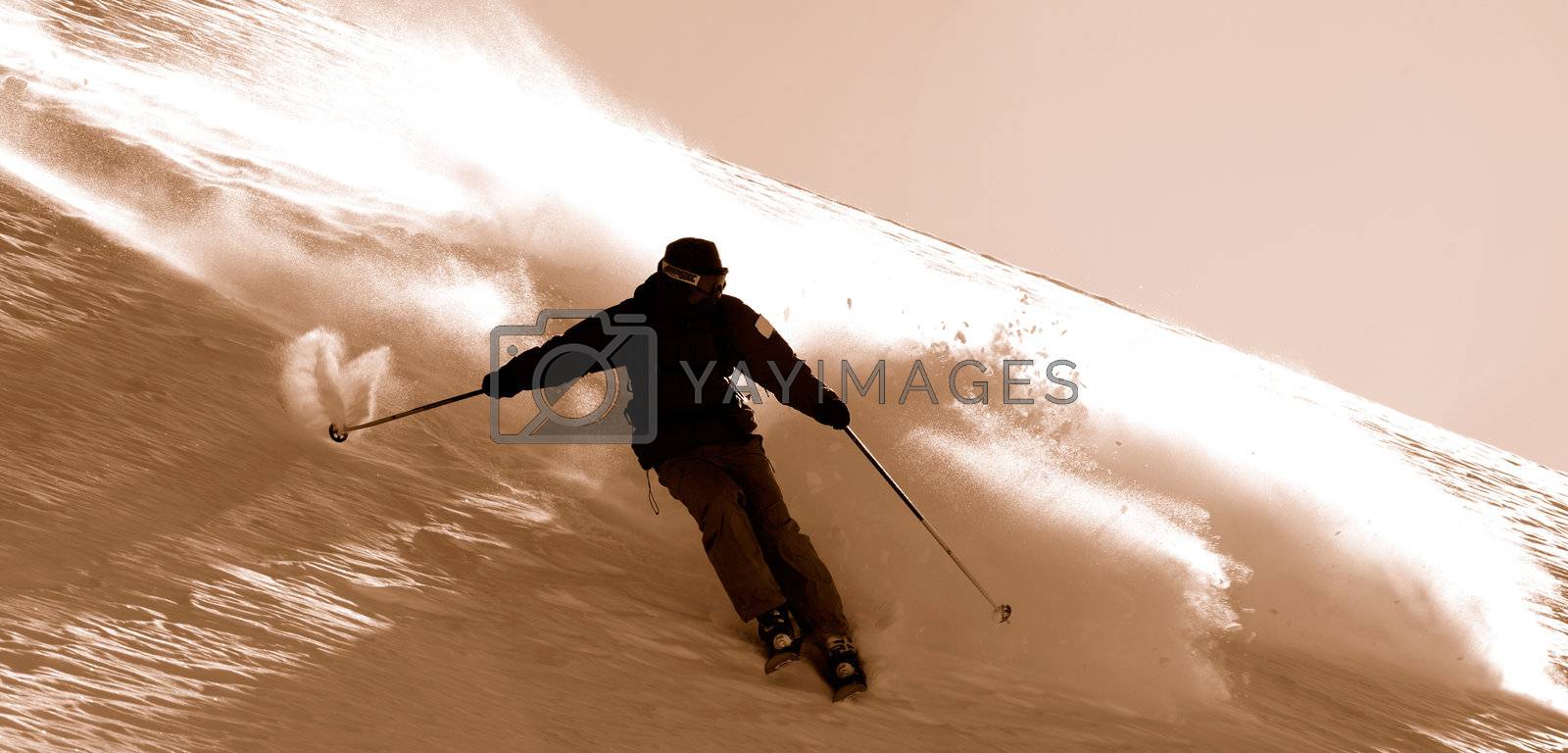 Royalty free image of Extreme ski by swimnews