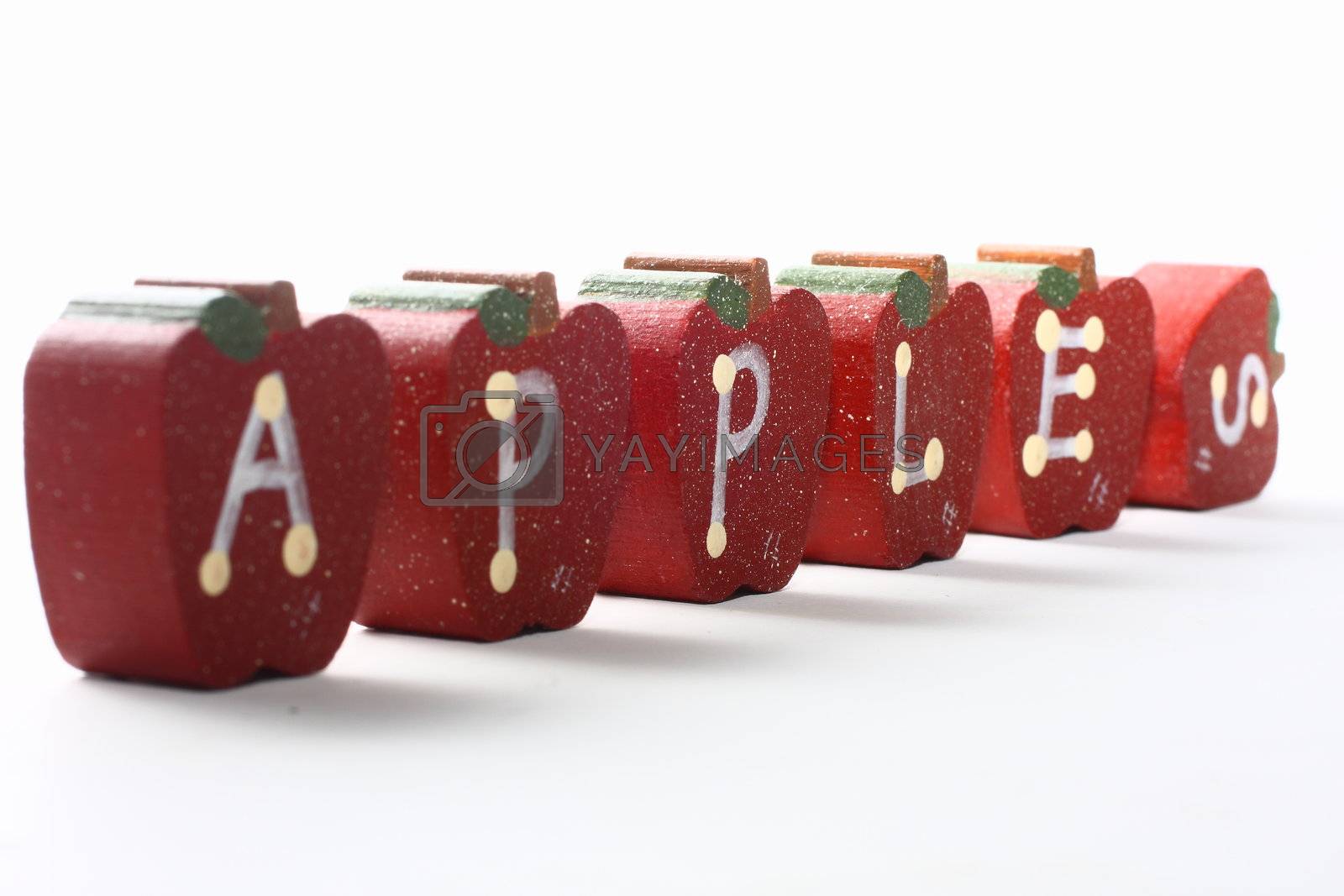 Royalty free image of Wooden Apples by dersankt