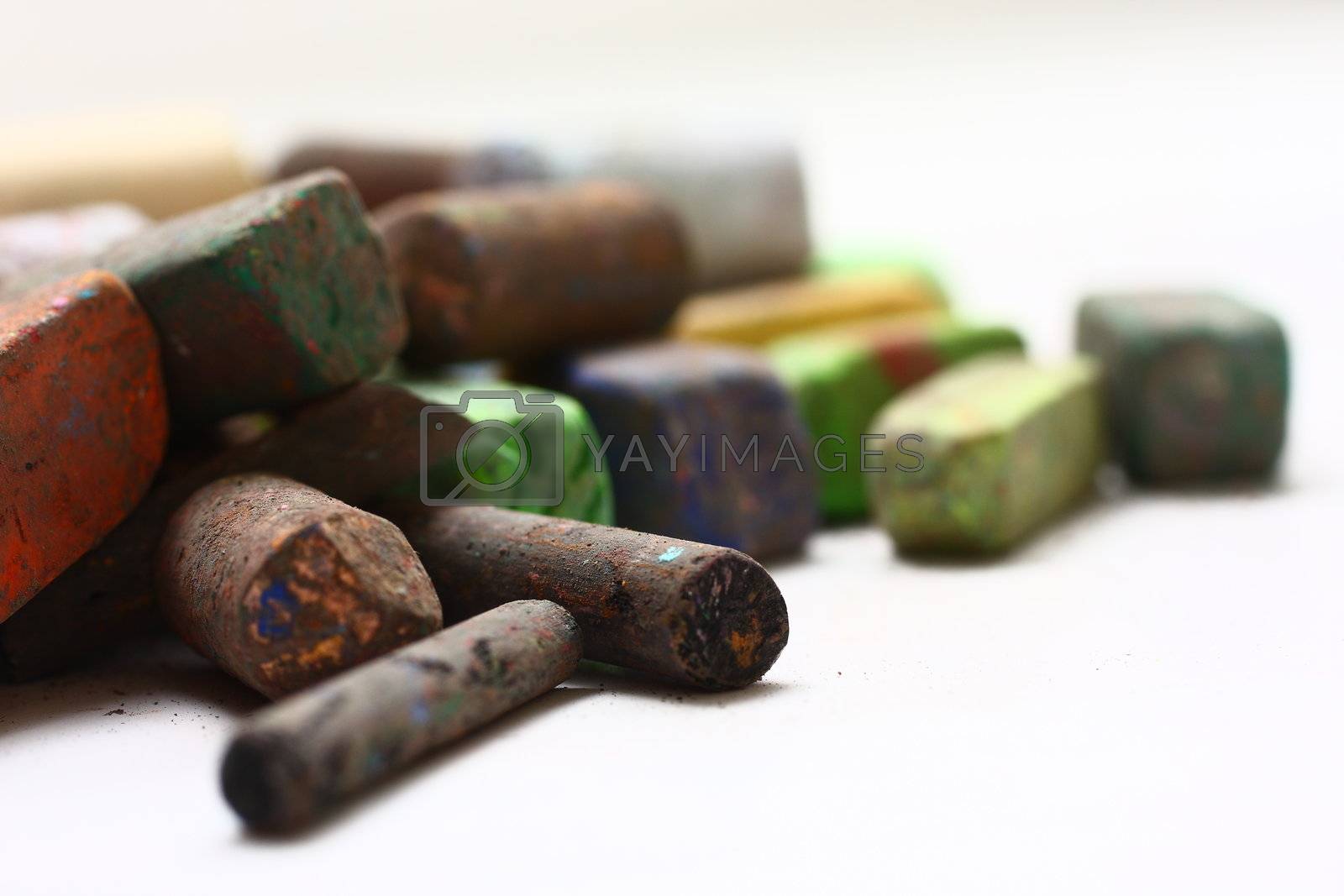 Royalty free image of Colored Chalk Pastels by dersankt