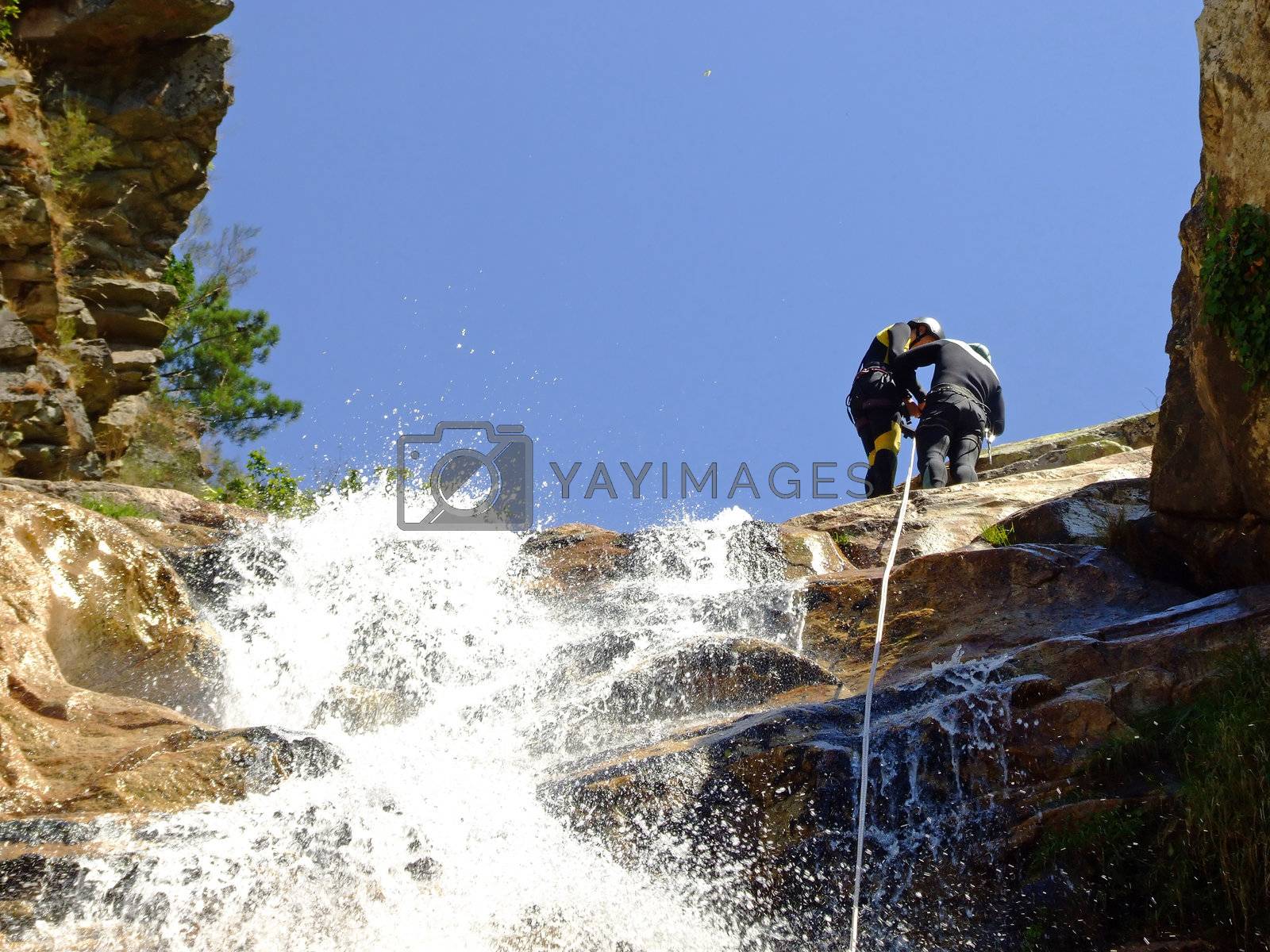 Royalty free image of Prepering for rappel  by PauloResende