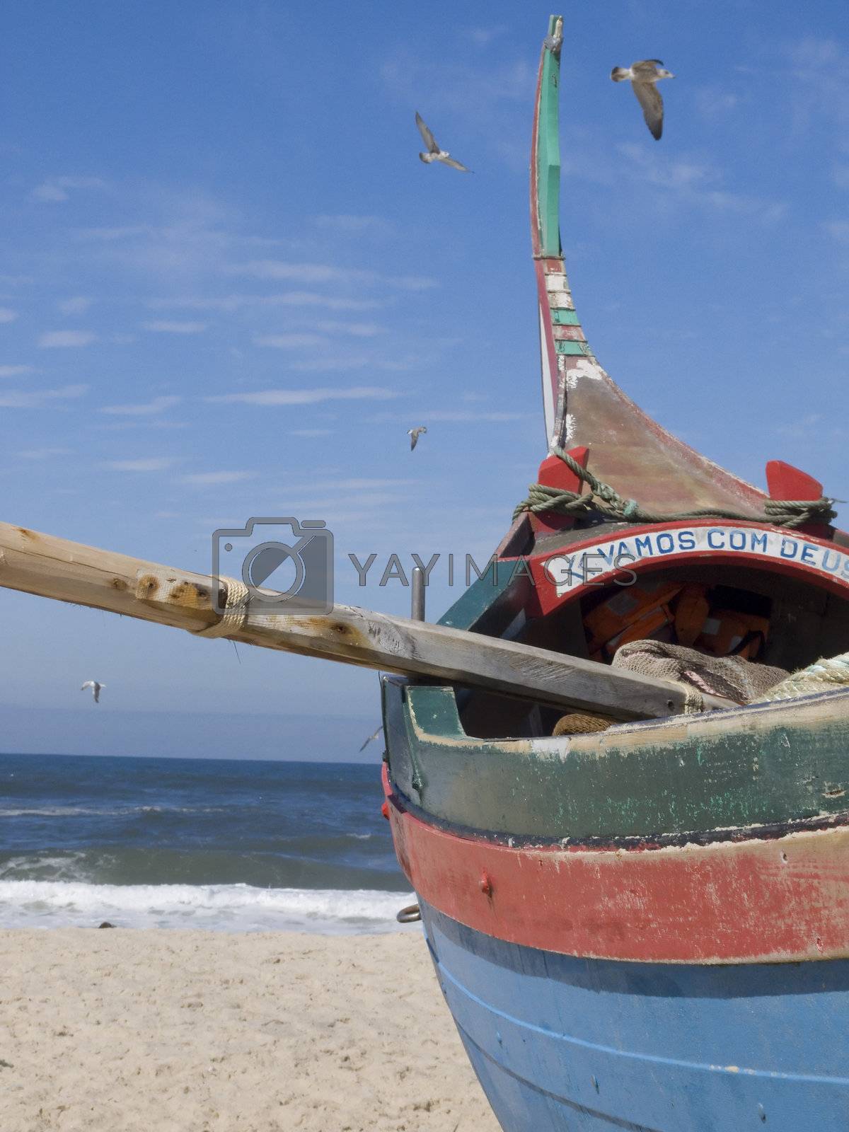 Royalty free image of Fisherman boat on the sand by PauloResende