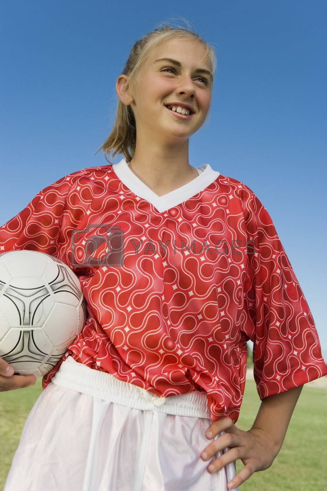 Royalty free image of Teenage Soccer Player in Uniform by moodboard