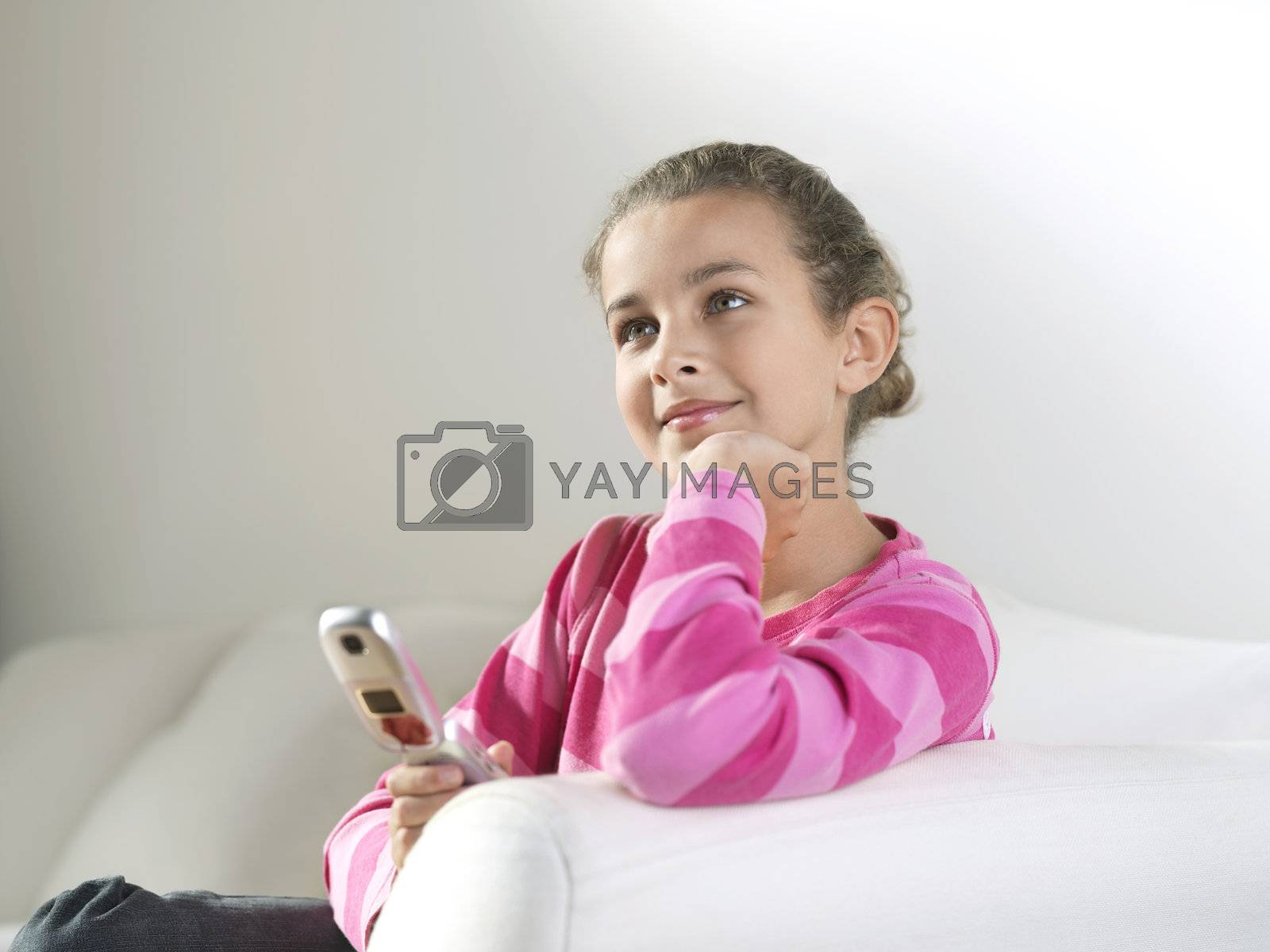 Royalty free image of Young Girl on Cell Phone by moodboard