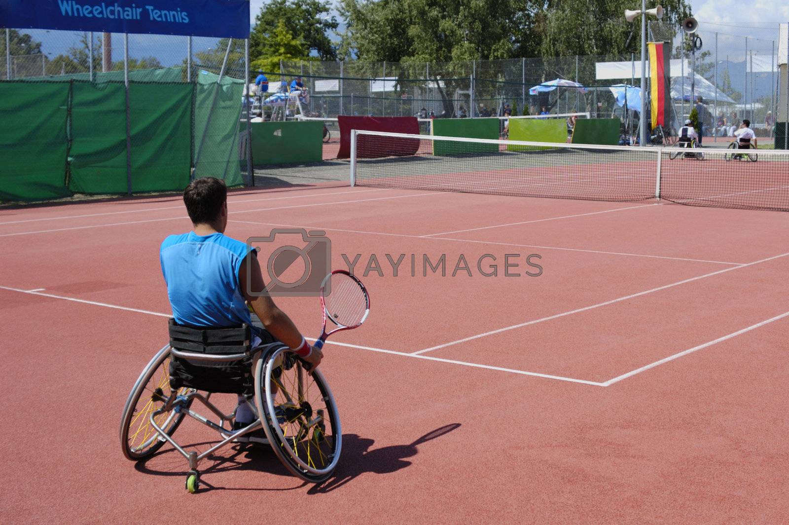 Royalty free image of Wheelchair tennis by Bateleur