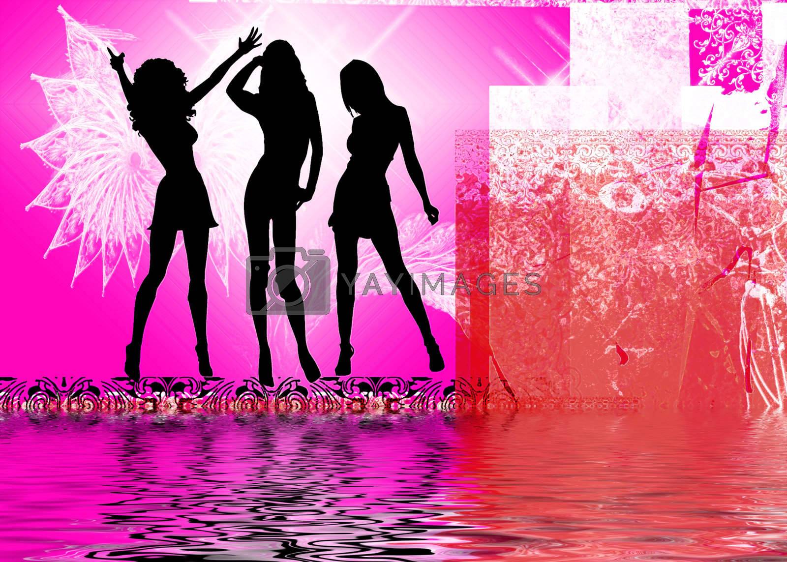 Royalty free image of Night club girls by redfig