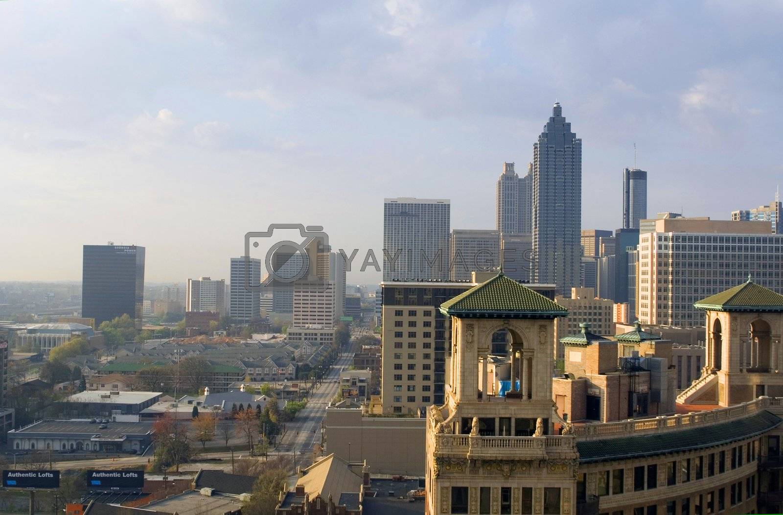 Royalty free image of Atlanta skyline in the morning sun by mahnken