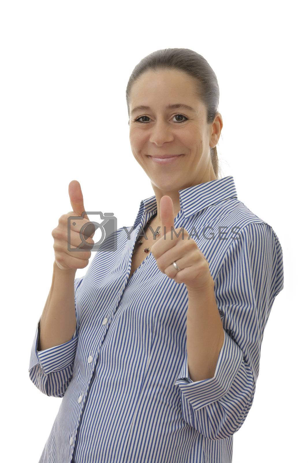 Royalty free image of Business Woman with Thumbs Up by KeithWilson