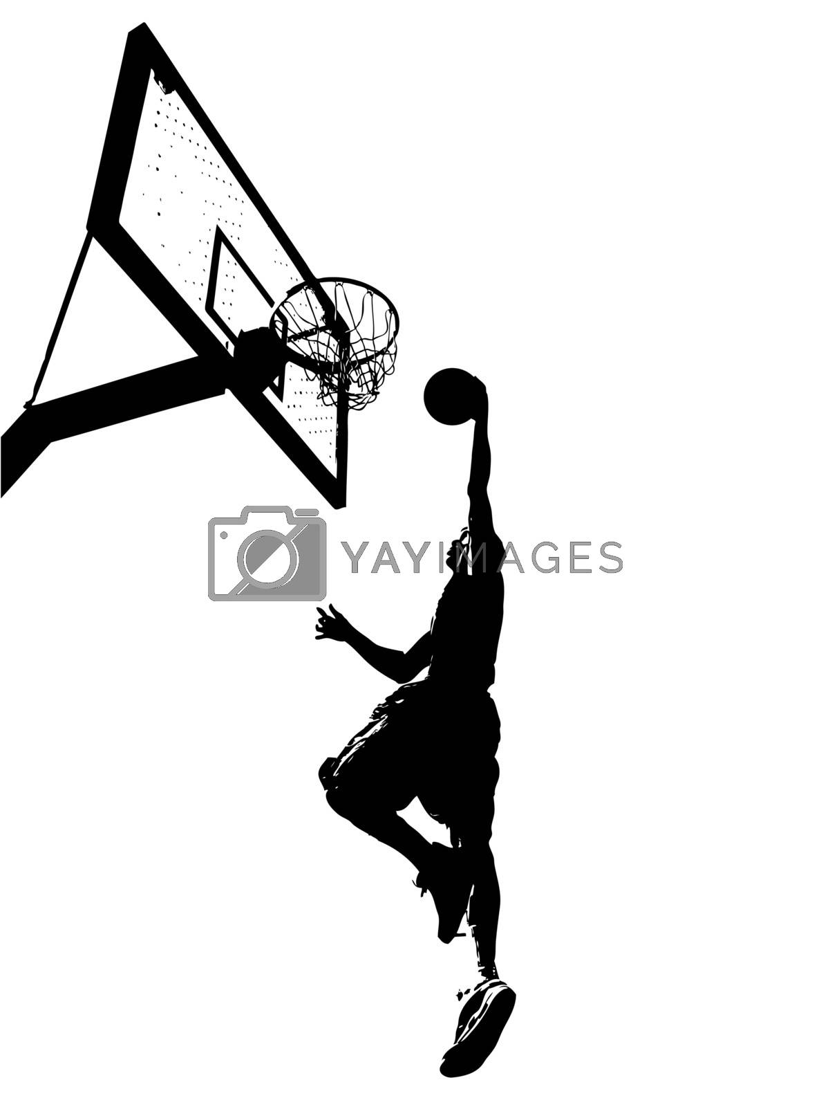 Royalty free image of Slam Dunk Silhouette by graficallyminded