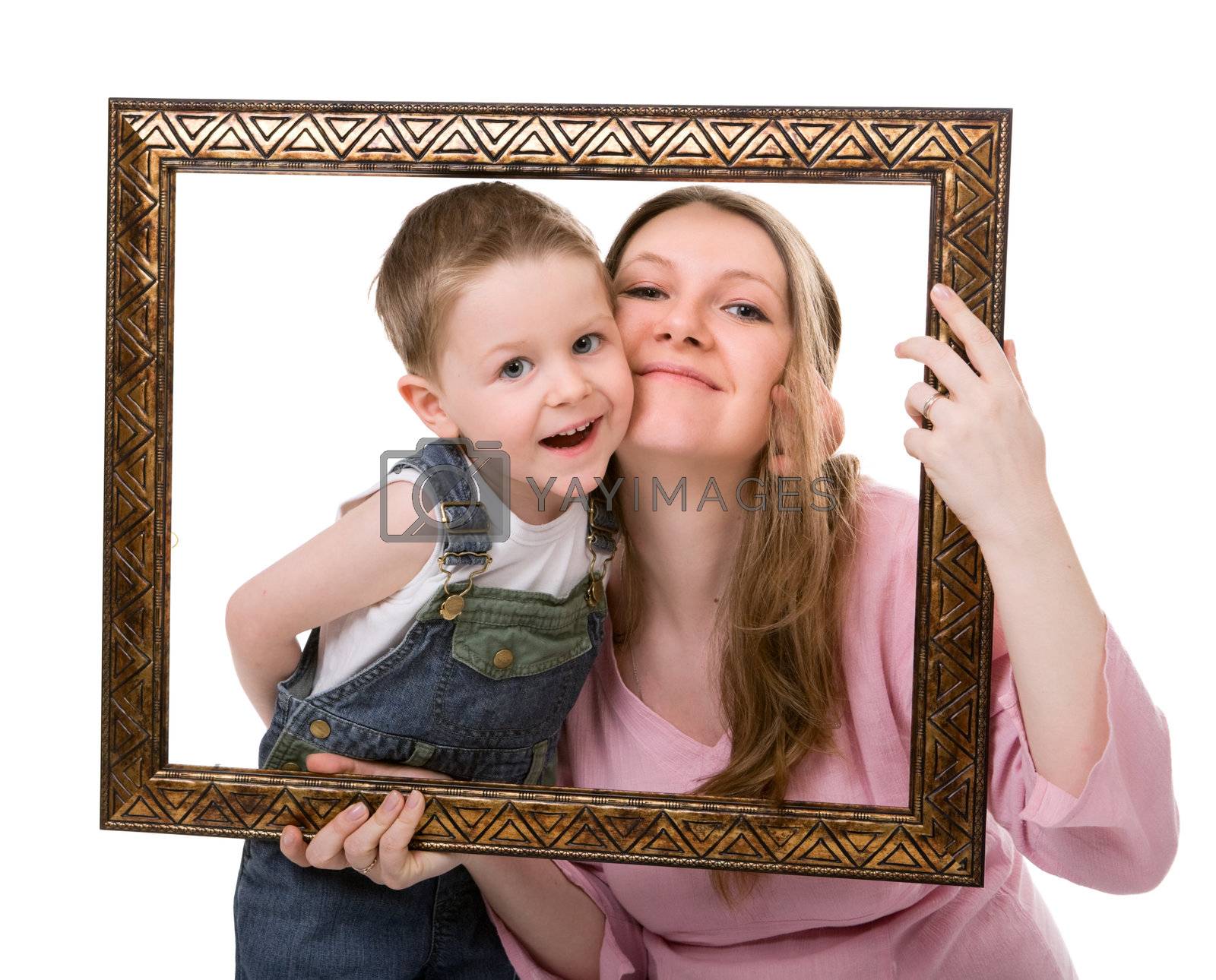 Royalty free image of Mother and son portrait by shalamov