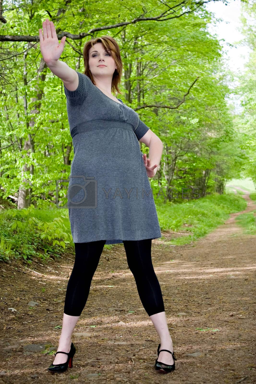 Royalty free image of Woman Saying Stop by graficallyminded