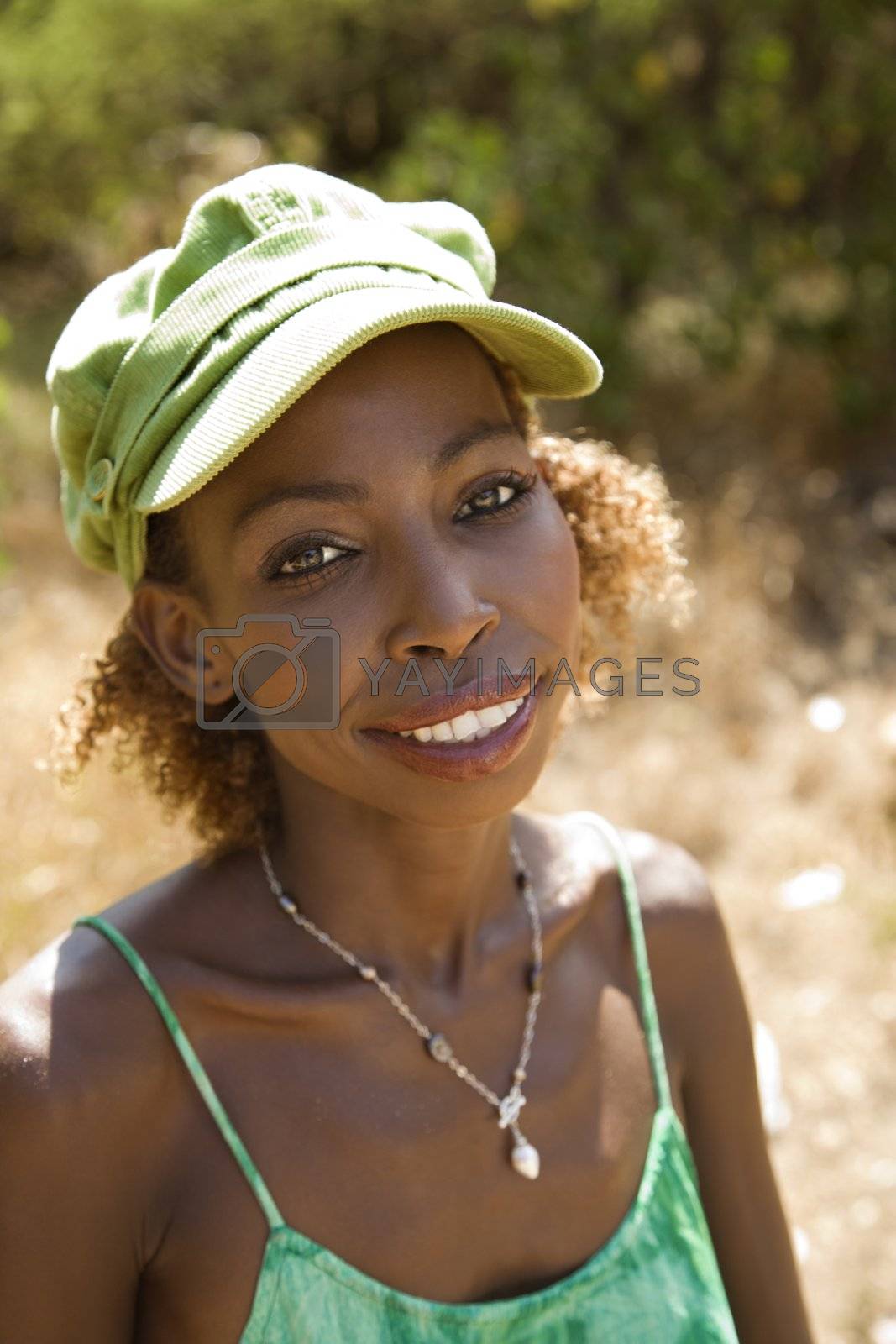 Royalty free image of Woman wearing cap. by iofoto