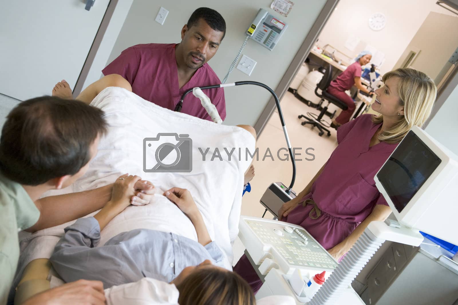 Royalty free image of Doctor retrieving eggs from ovary using ultrasound by MonkeyBusiness