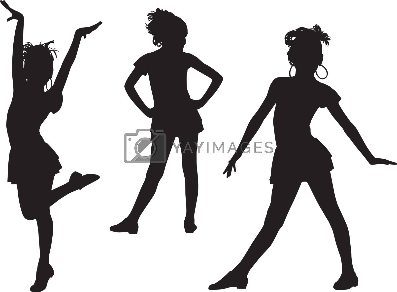Royalty free image of Joy silhouette children by sattva
