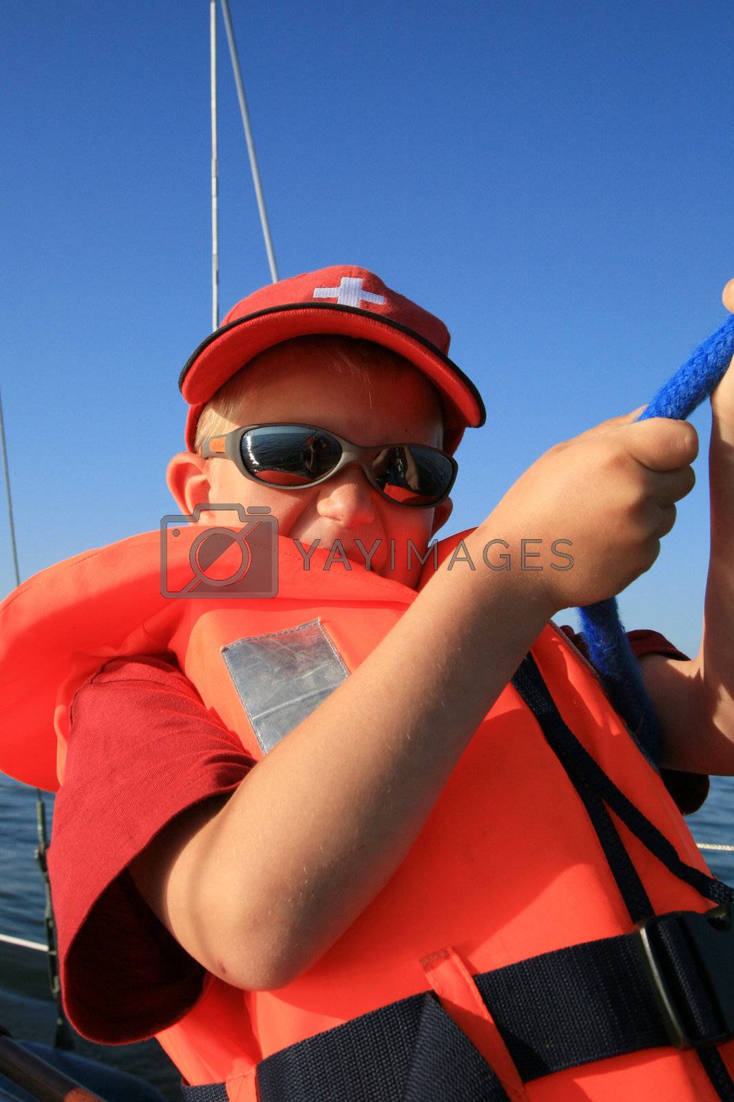 Royalty free image of Young yachtsman by fotokate