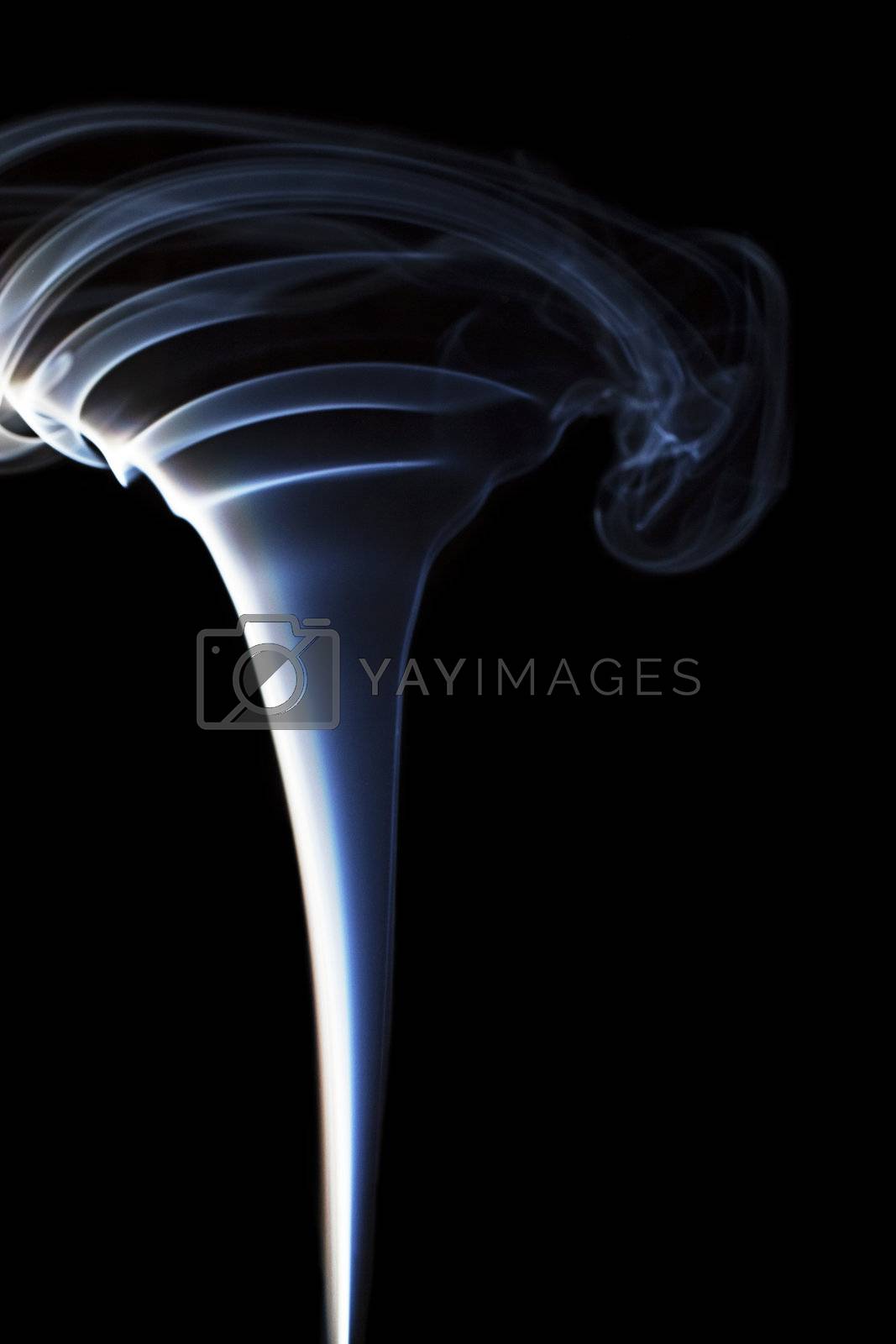 Royalty free image of tornado like smoke on black by RobStark