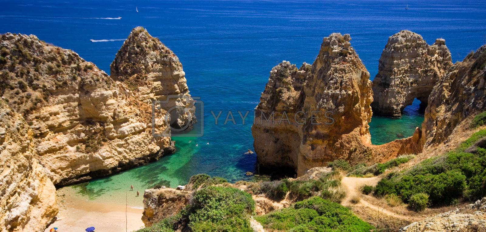 Royalty free image of Algarve rock - coast in Portugal by anobis