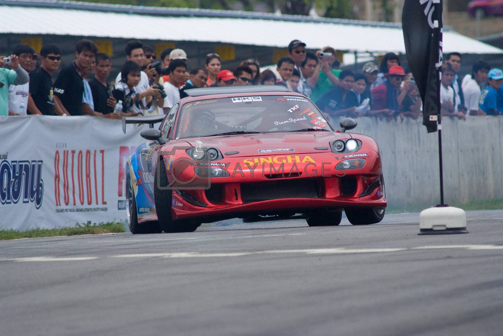 Royalty free image of Drifting competition in Thailand by epixx