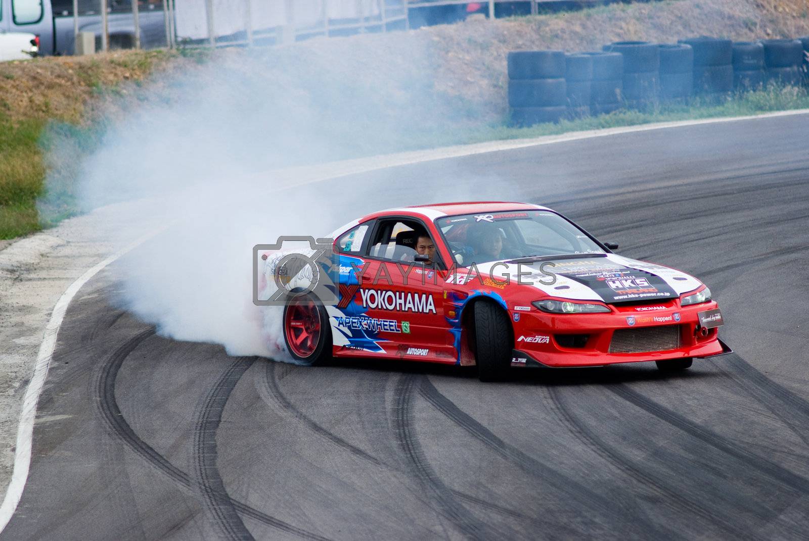 Royalty free image of Drifting competition in Thailand by epixx