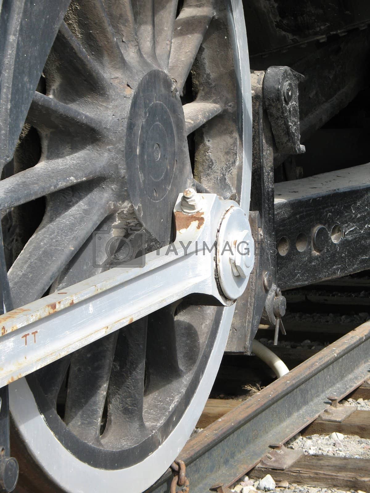 Royalty free image of old wheel train by mmm