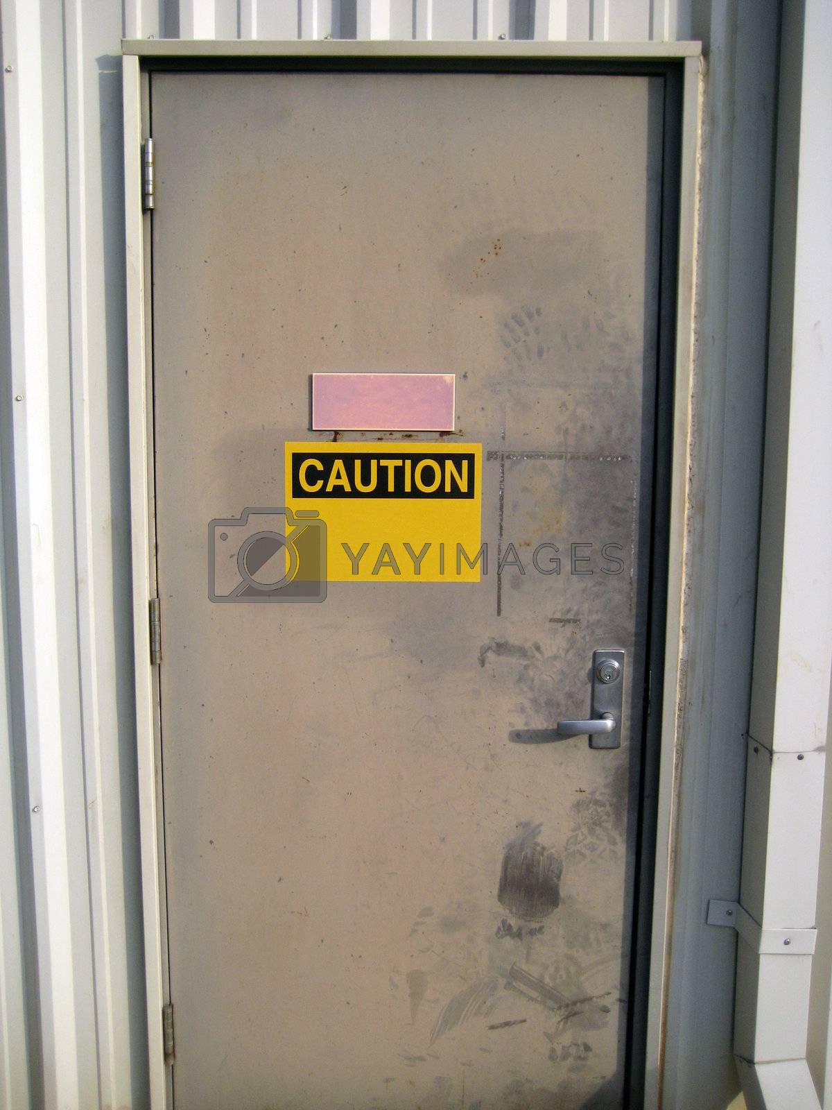 Royalty free image of Caution Door by jclardy