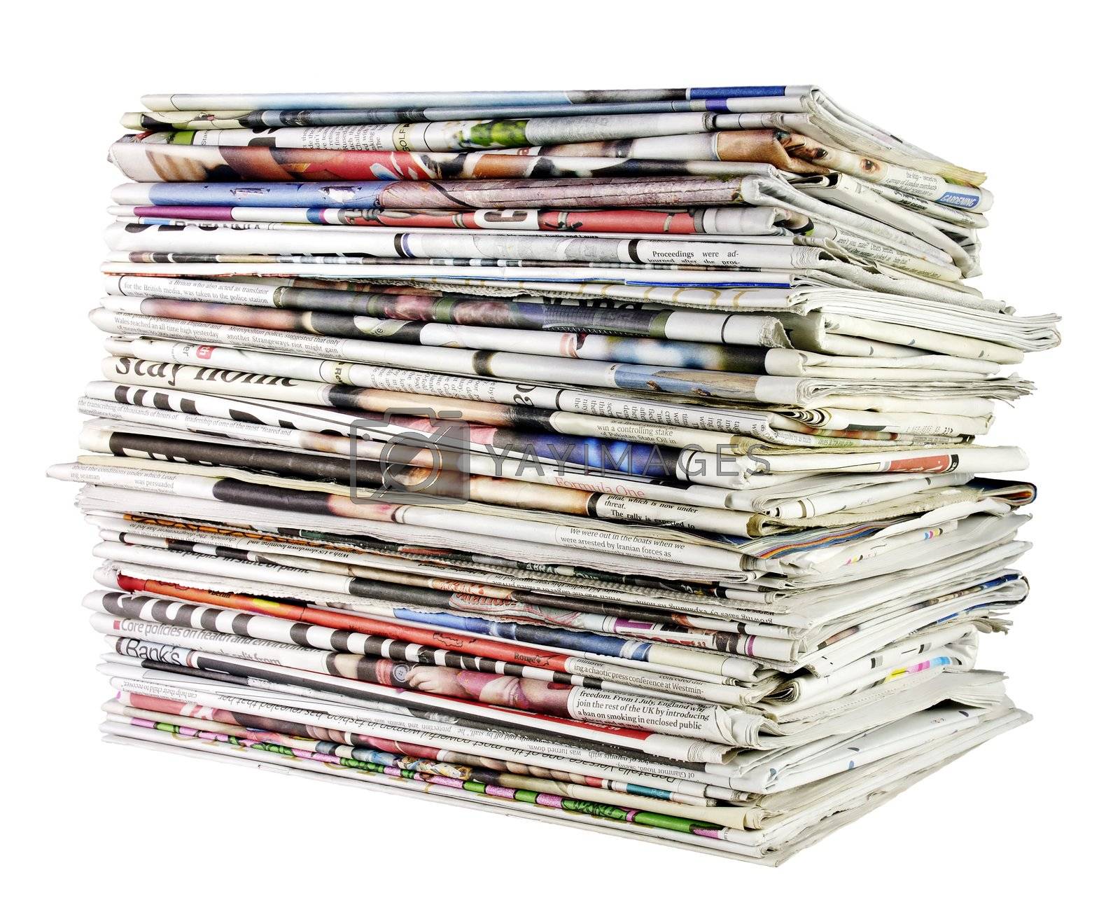 Royalty free image of stack of newspapers 02 by massman