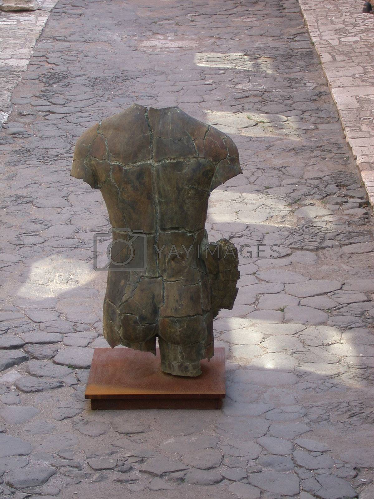 Royalty free image of Roman torso by windmill