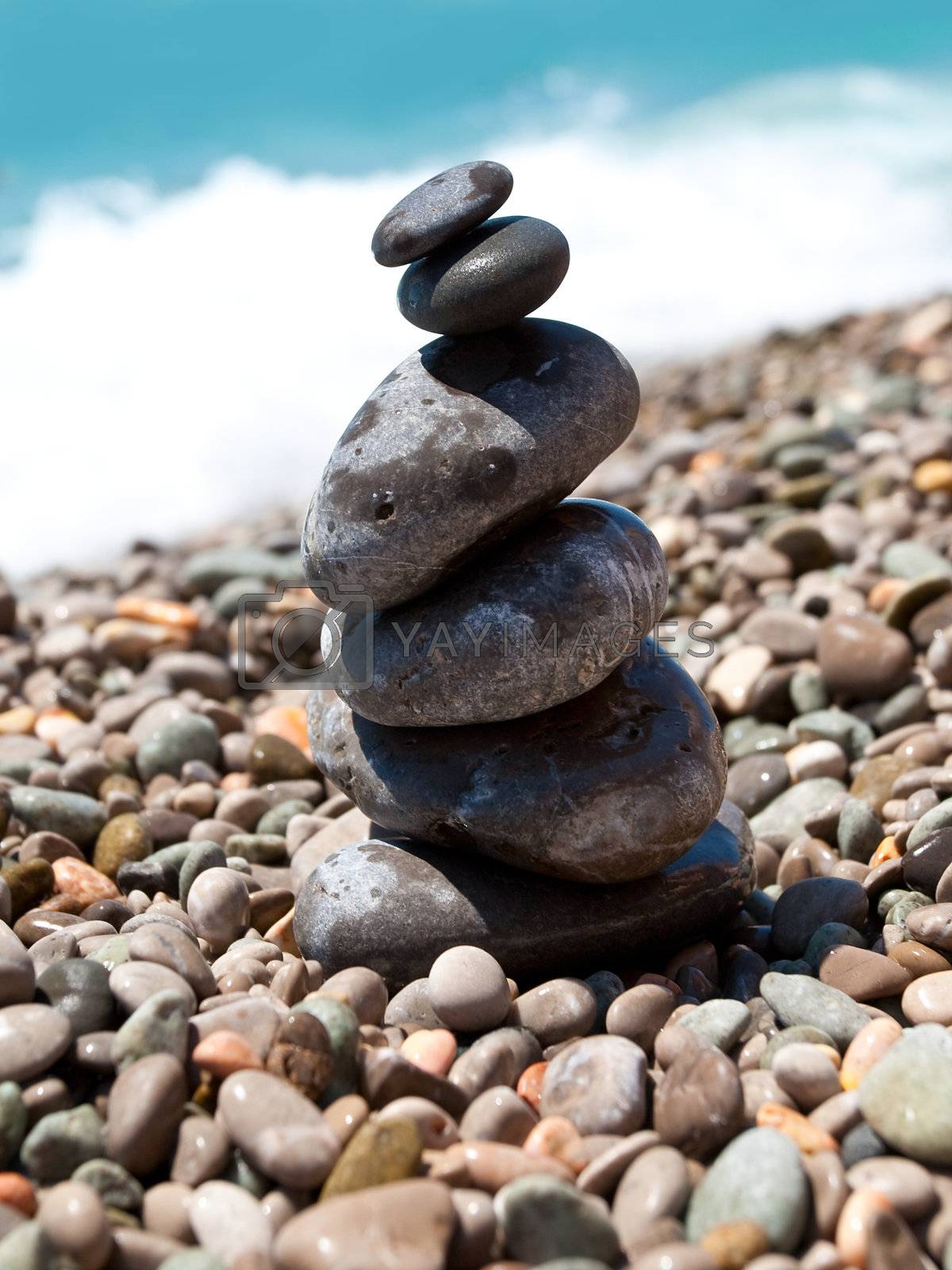 Royalty free image of pile of pebble stones by Alekcey
