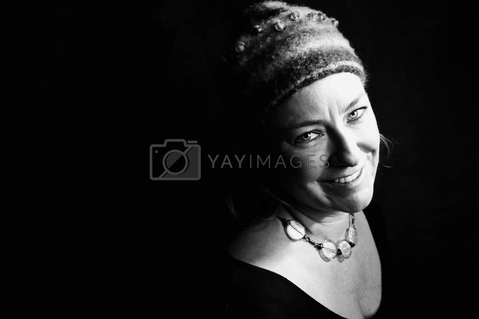 Royalty free image of Woman in a Knit Cap by Creatista