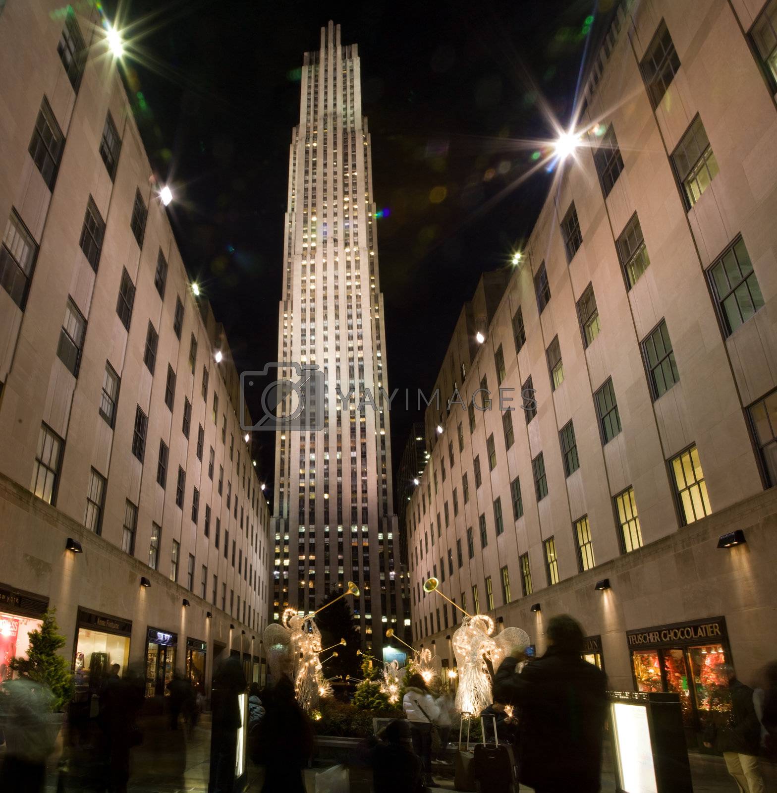 Royalty free image of Rockefeller Center at Christmas time by phakimata