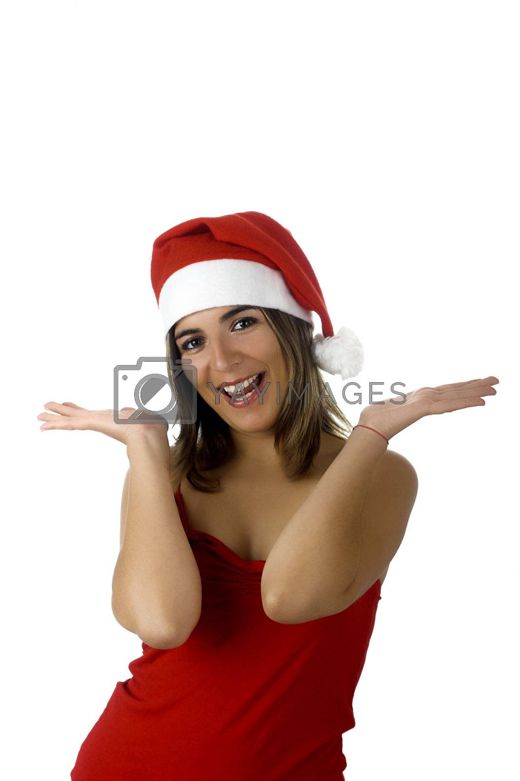 Royalty free image of Christmas woman by Iko