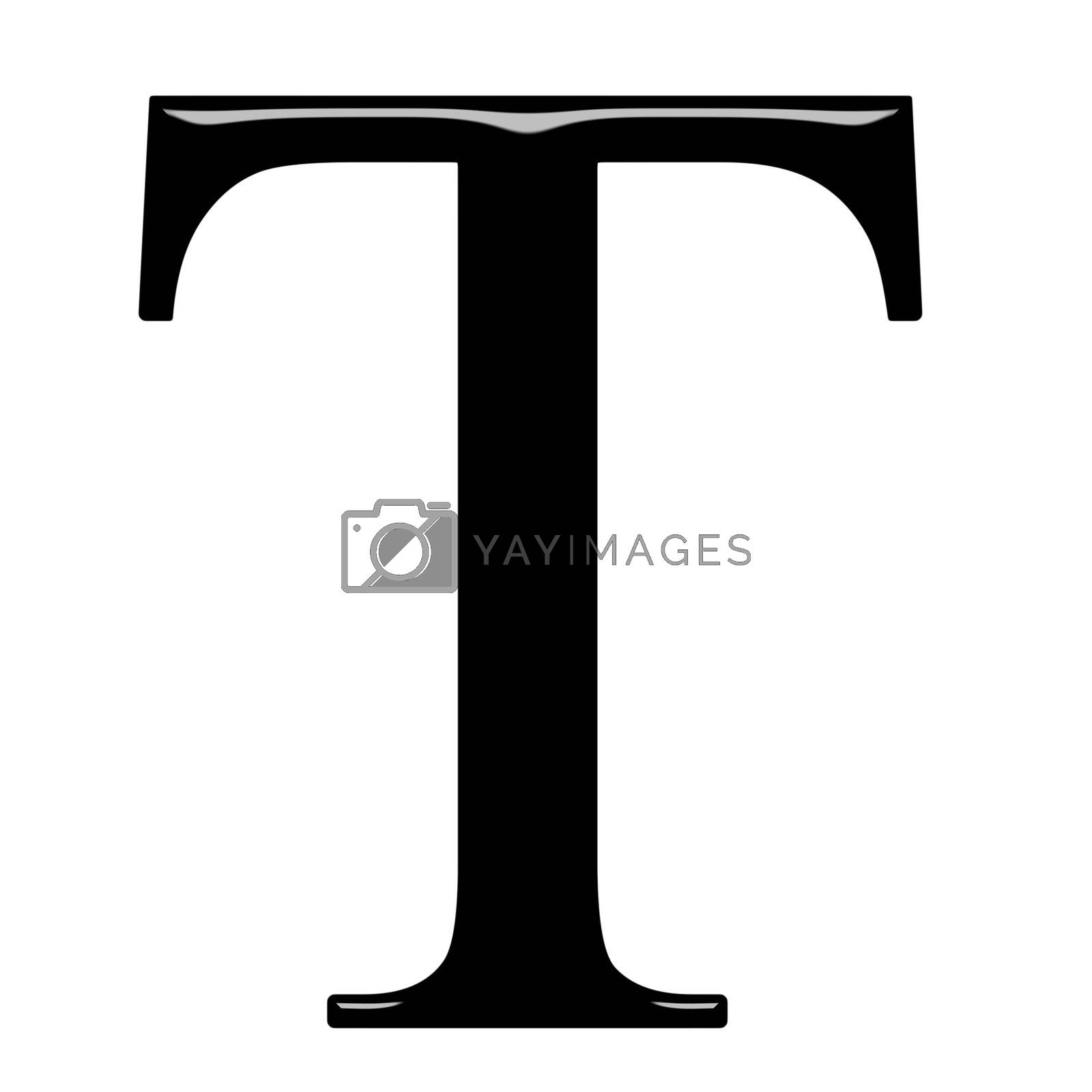 Royalty free image of 3D Greek Letter Tau by Georgios