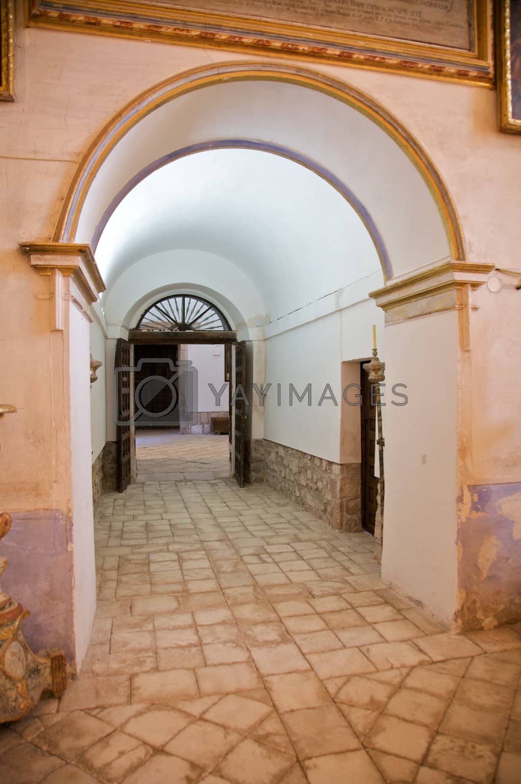 Royalty free image of door short corridor by quintanilla