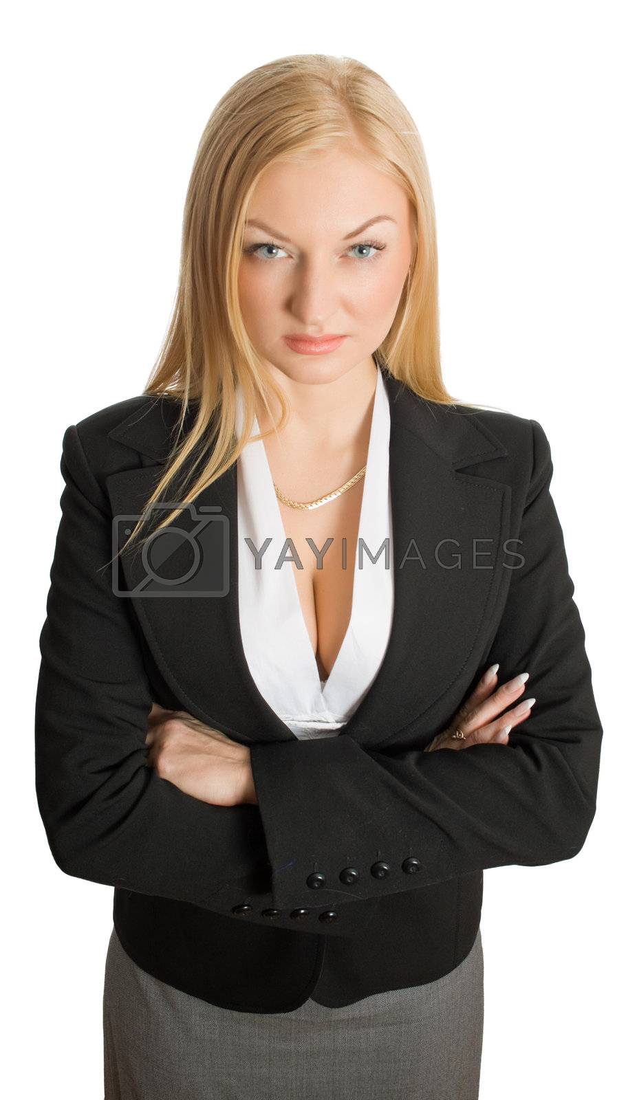 Royalty free image of businesswoman fold her arms by AndyTu