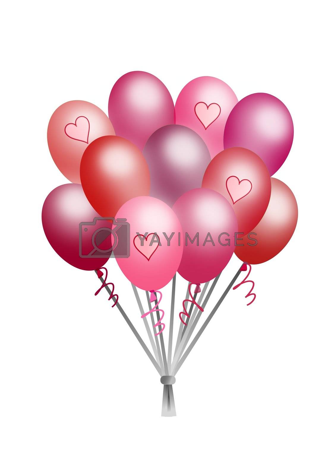 Royalty free image of Valentine Balloons by Bluesmoke